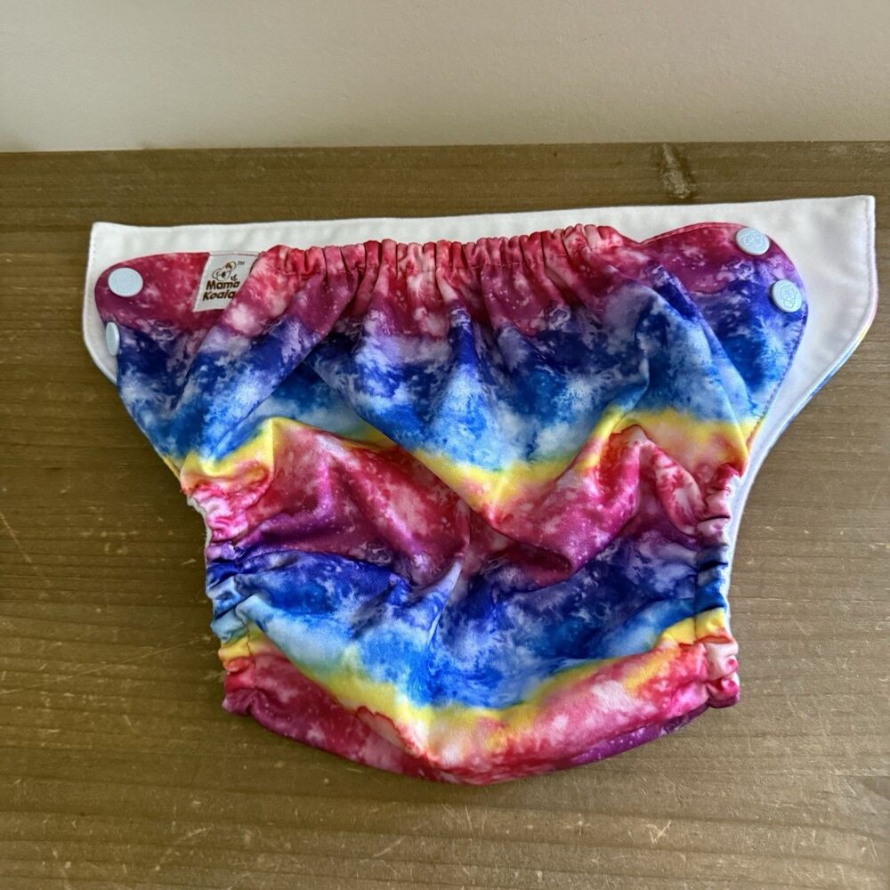 Mama Koala Rainbow Tie-dye Stripes Pride Pocket Cloth Diaper New